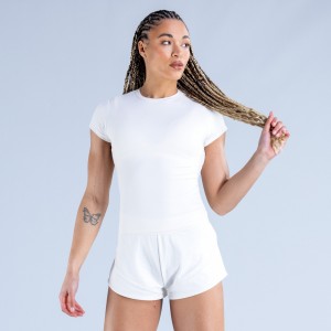 Camiseta DFYNE Origin Fitted Mujer Blancas | 194253DRE