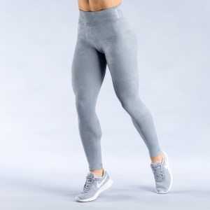 Leggins DFYNE Dynamic Mist Mujer Gris Claro Blancas | 071348NTL