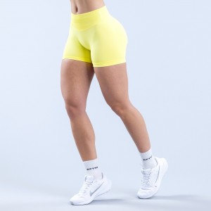 Shorts DFYNE Impact 4.5" Mujer Amarillo | 512740USV