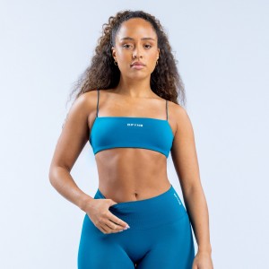 Sujetador Deportivo DFYNE Defy Strappy Mujer Azules | 375968VUA