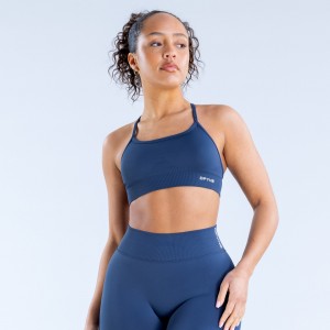 Sujetador Deportivo DFYNE Dynamic Backless Mujer Azules Oscuro | 435207SVH