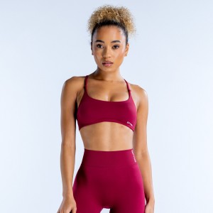 Sujetador Deportivo DFYNE Dynamic Twist Back Mujer Fucsia | 385260ETX