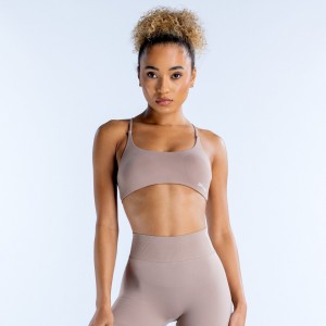 Sujetador Deportivo DFYNE Dynamic Twist Back Mujer Beige | 394687JNC