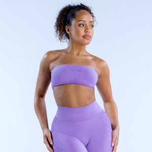 Sujetador Deportivo DFYNE Ignite Bandeau Mujer Moradas | 037196RTM