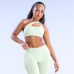 Sujetador Deportivo DFYNE Impact Asymmetric Mujer Verde | 874523VIK