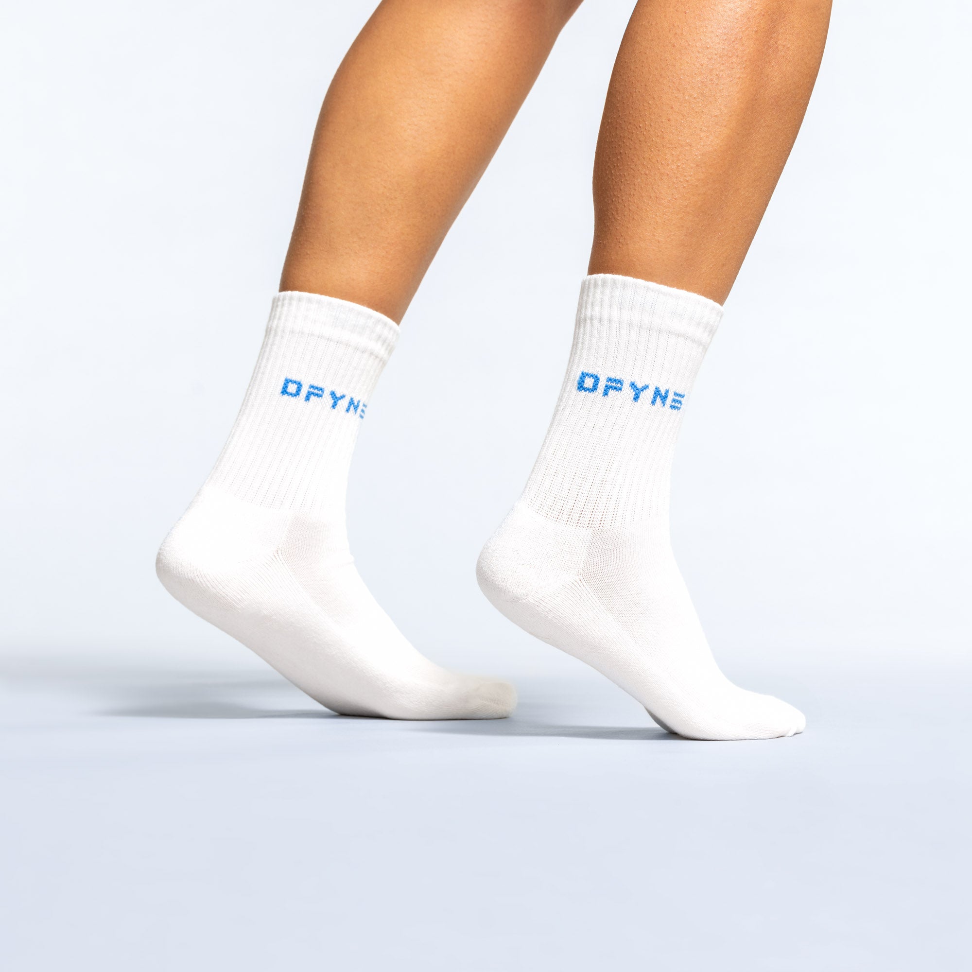 Calcetines DFYNE Revive Crew Mujer Blancas Azules | 605428EXV