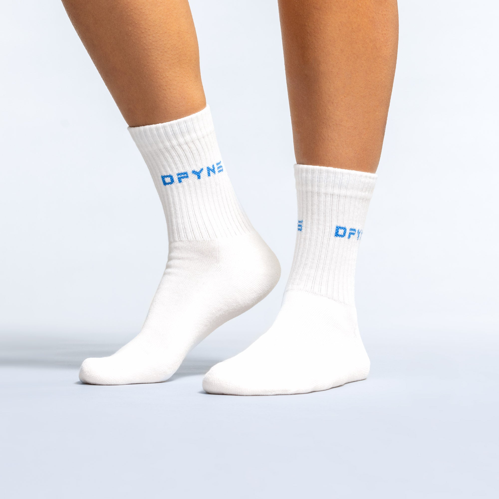 Calcetines DFYNE Revive Crew Mujer Blancas Azules | 605428EXV