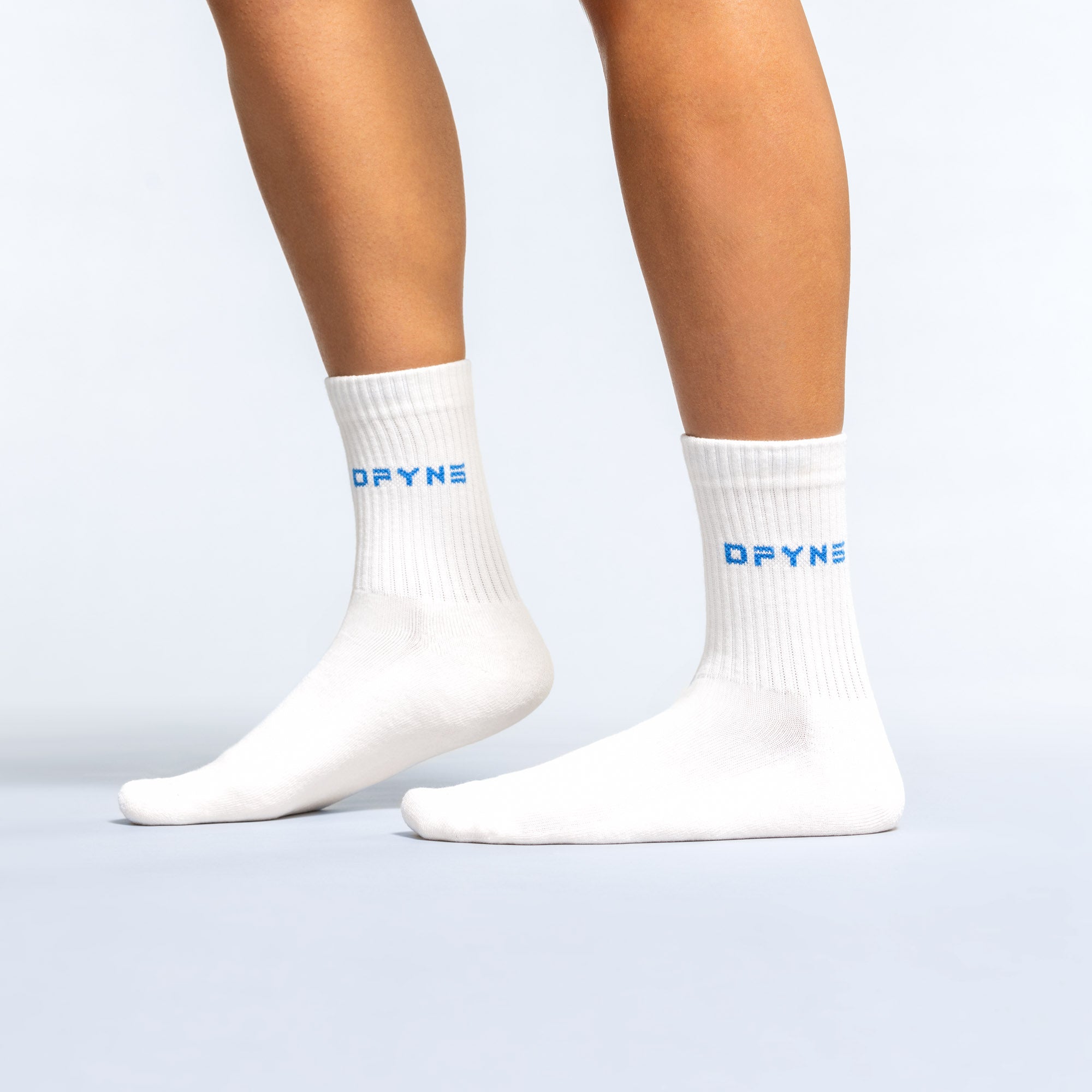 Calcetines DFYNE Revive Crew Mujer Blancas Azules | 605428EXV