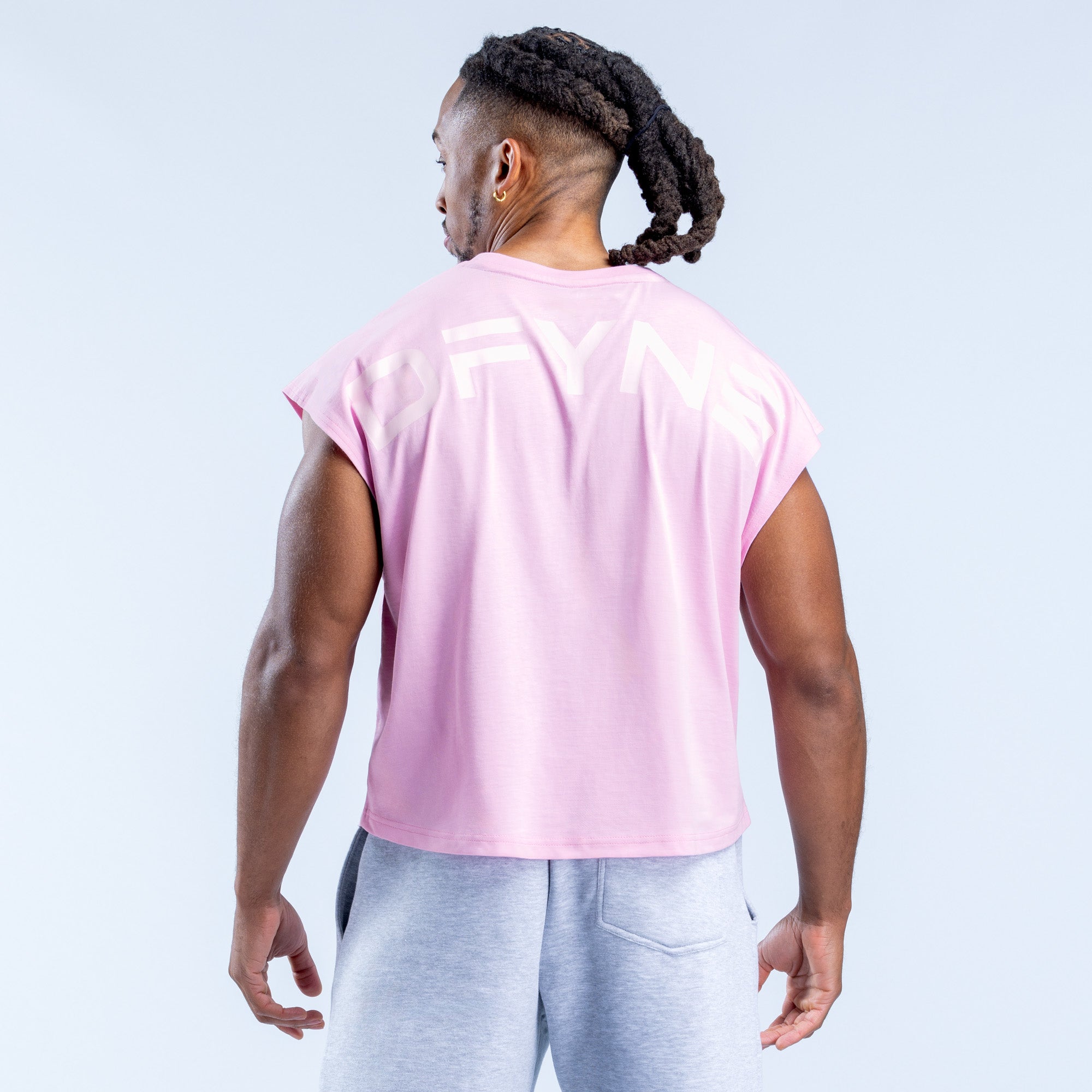 Camiseta sin Manga DFYNE Signature Crop Hombre Rosas Claro Rosas | 137629POB