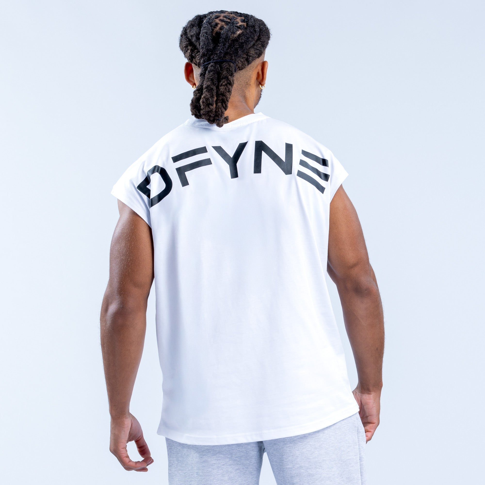 Camiseta sin Manga DFYNE Signature Hombre Blancas | 673102DVG