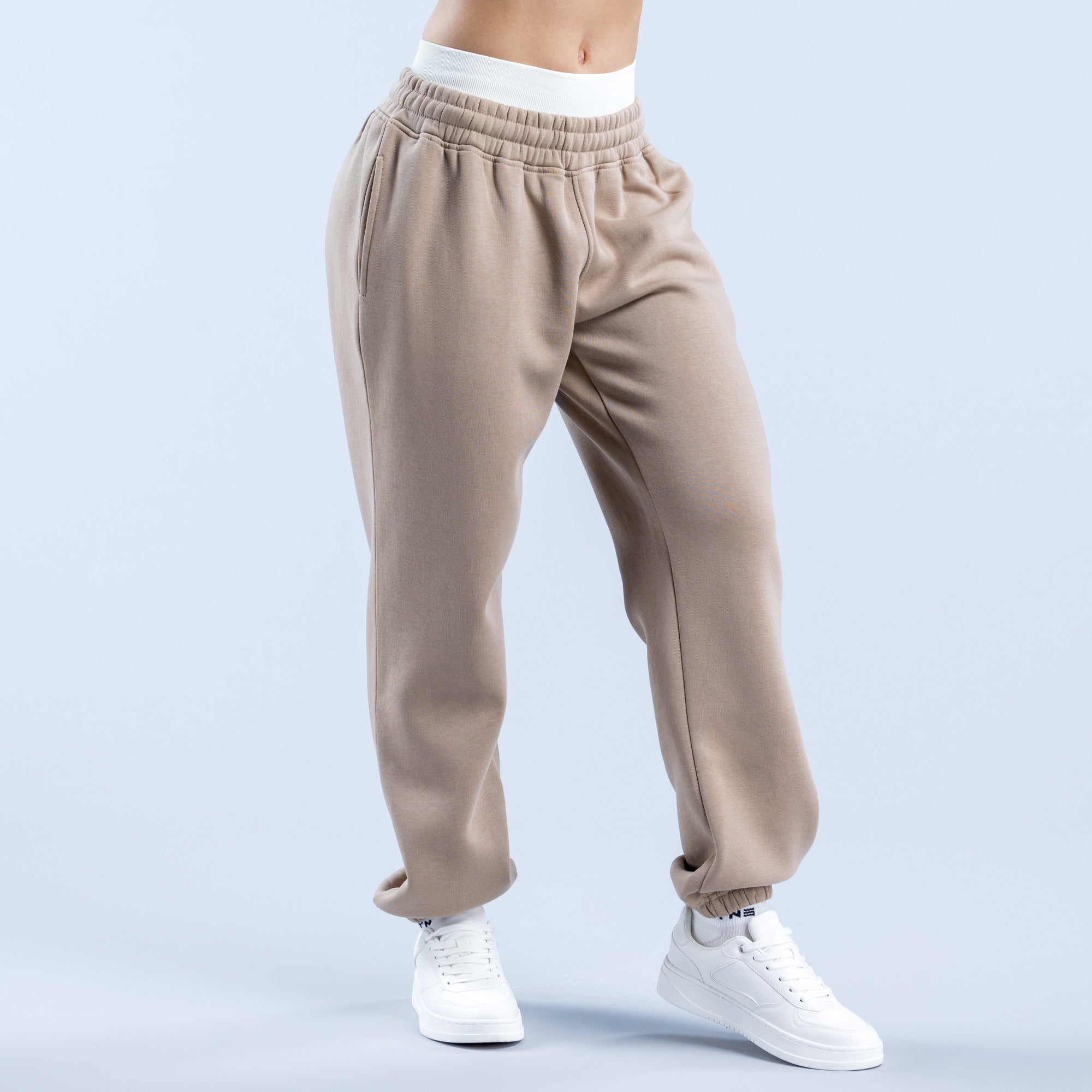 Pantalon Jogger DFYNE Revive Heavy Weight Mujer Beige | 861705WZI