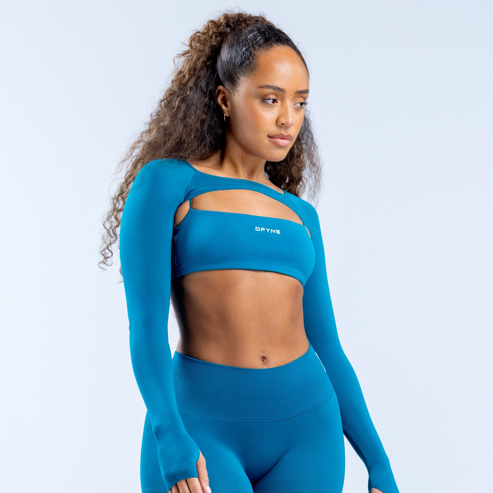 Shrug DFYNE Defy Long Sleeve Mujer Azules | 358610KFX