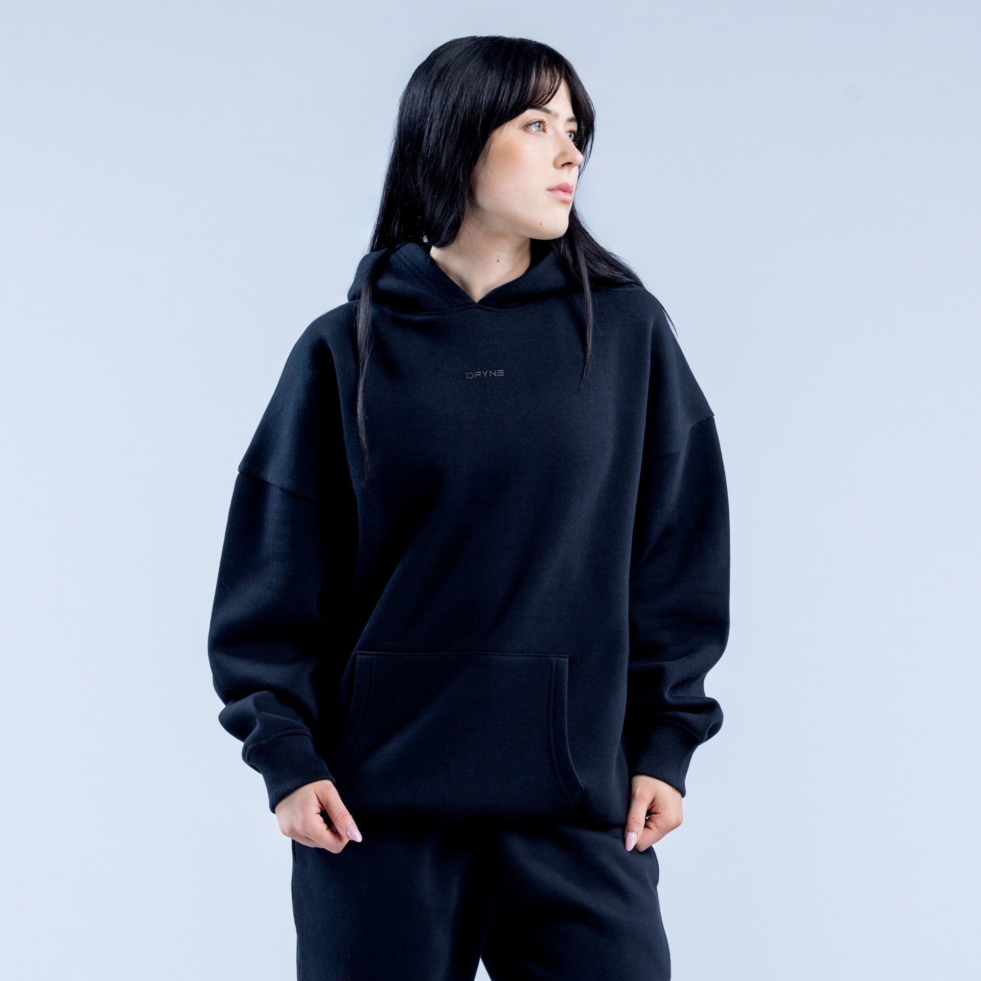 Sudadera con Capucha DFYNE Revive Heavy Weight Mujer Negras | 701456APX