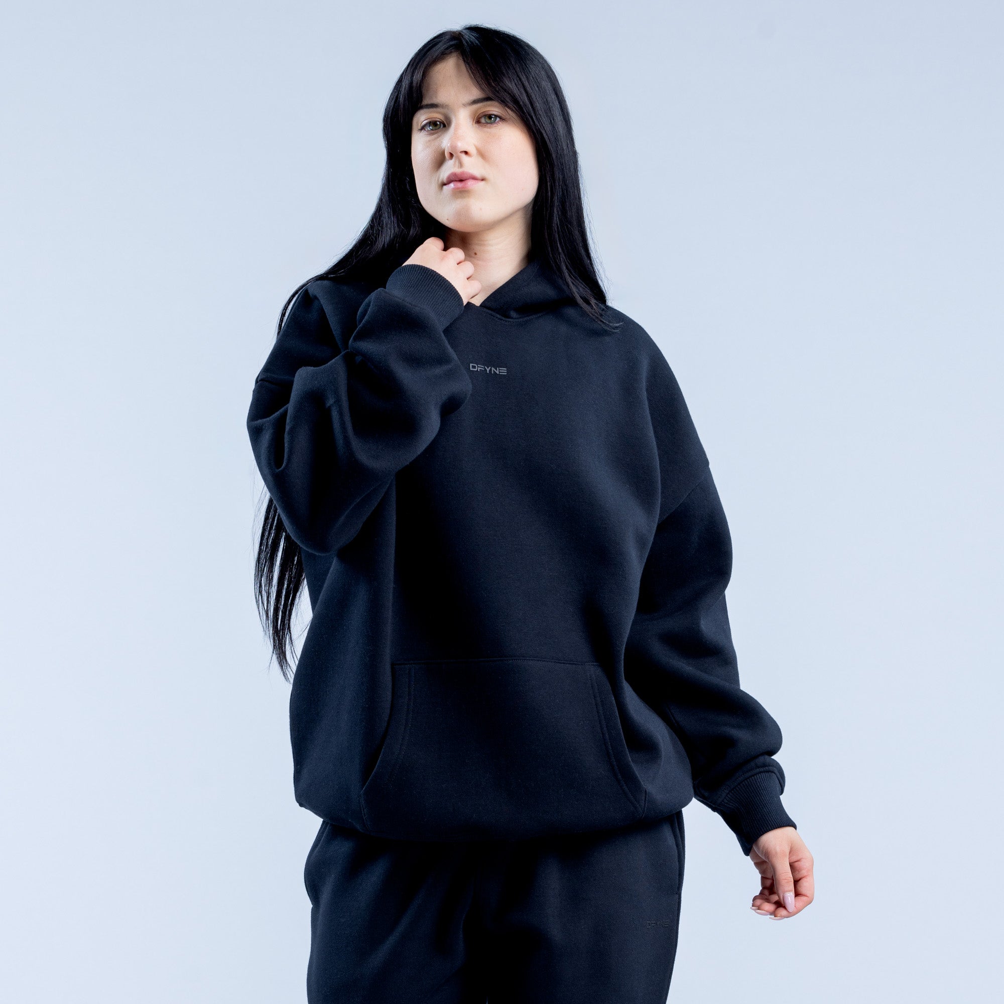 Sudadera con Capucha DFYNE Revive Heavy Weight Mujer Negras | 701456APX