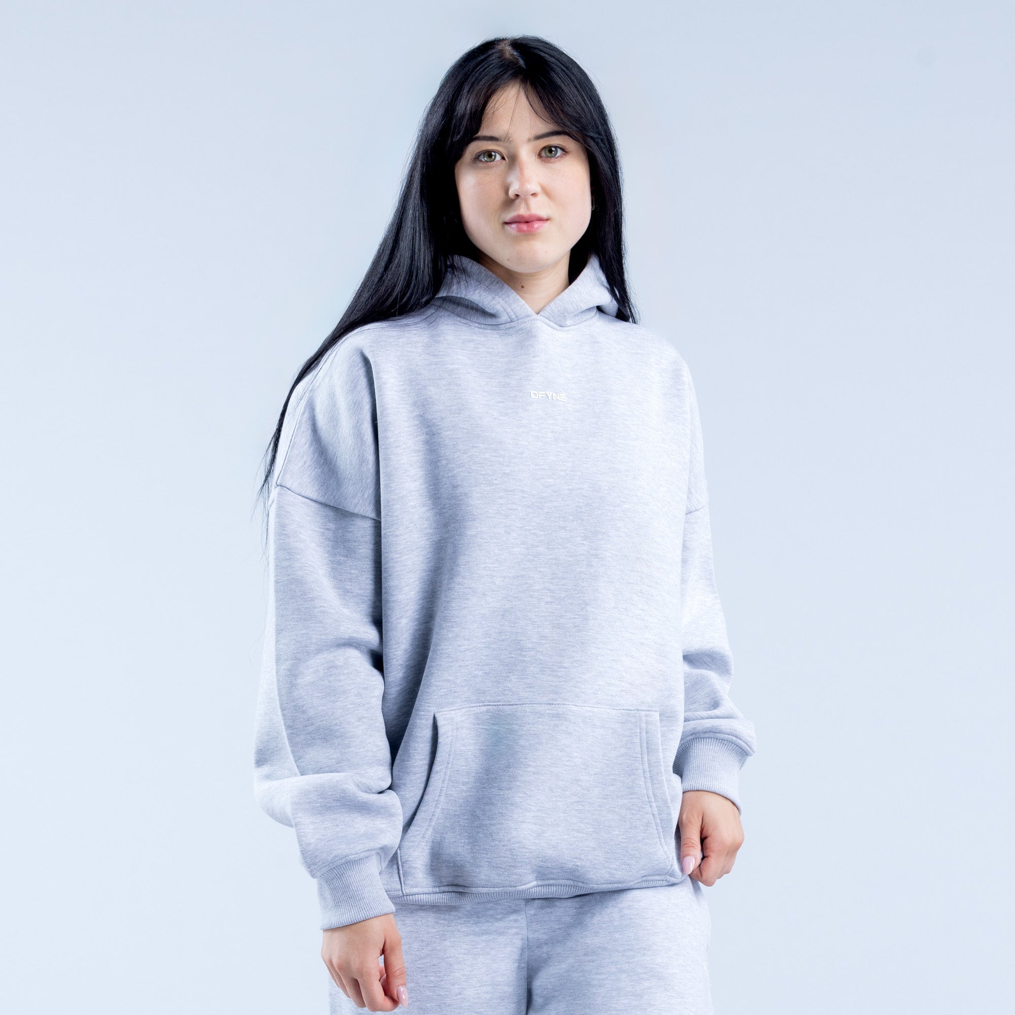 Sudadera con Capucha DFYNE Revive Heavy Weight Mujer Gris | 608175QEN