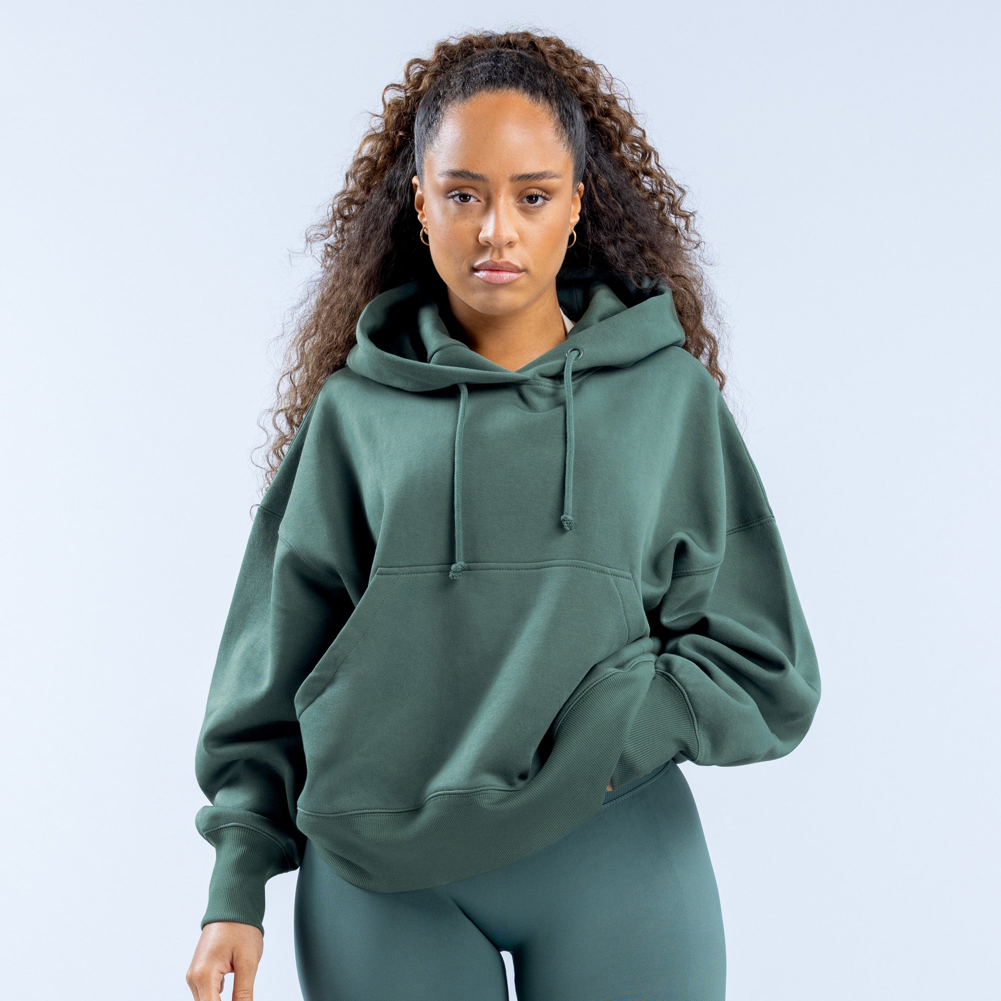 Sudadera con Capucha DFYNE Signature Mujer Verde | 721956QDB