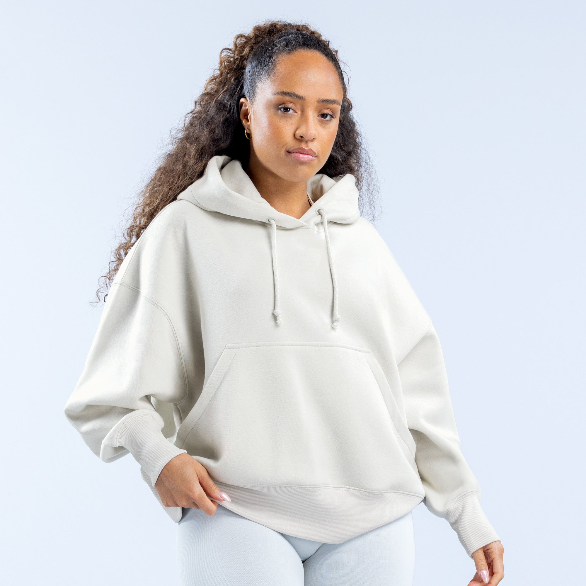 Sudadera con Capucha DFYNE Signature Mujer Blancas | 170954EWJ