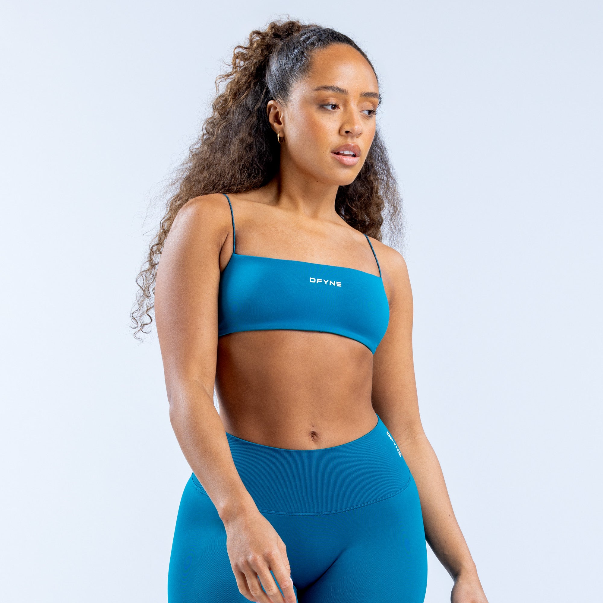 Sujetador Deportivo DFYNE Defy Strappy Mujer Azules | 375968VUA