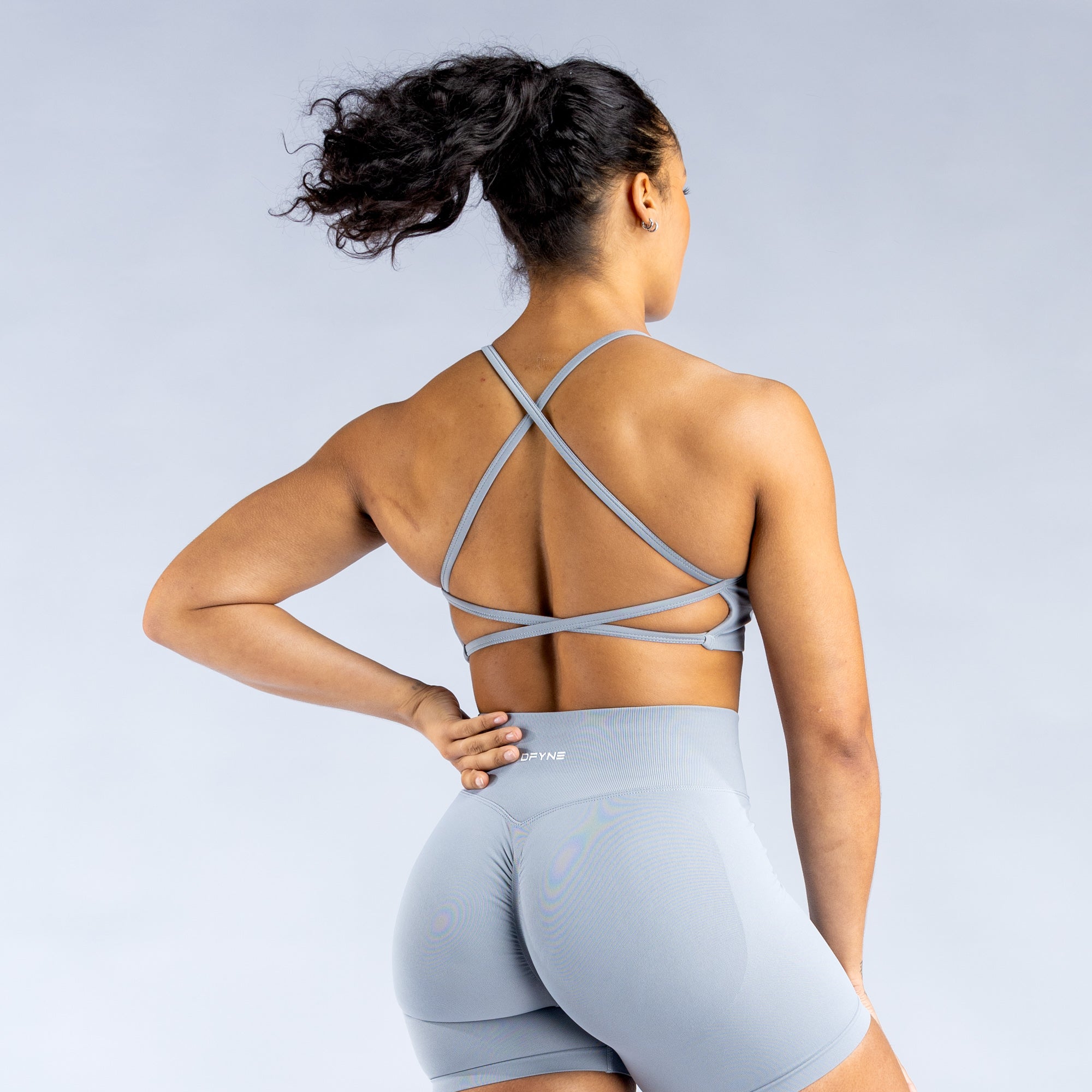 Sujetador Deportivo DFYNE Dynamic Backless Mujer Gris Claro | 304268RTB